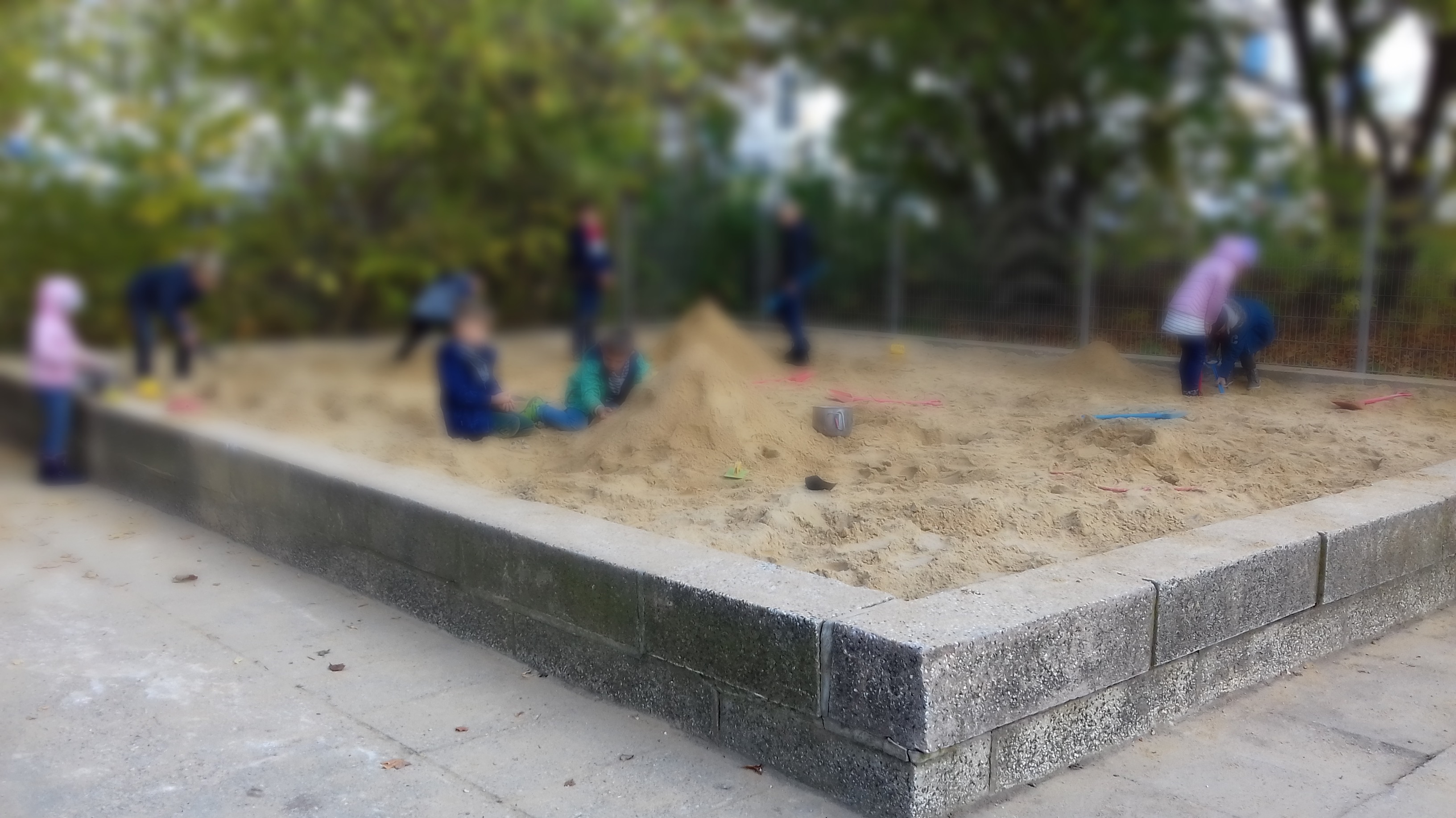 Neu gestalteter Sandbereich